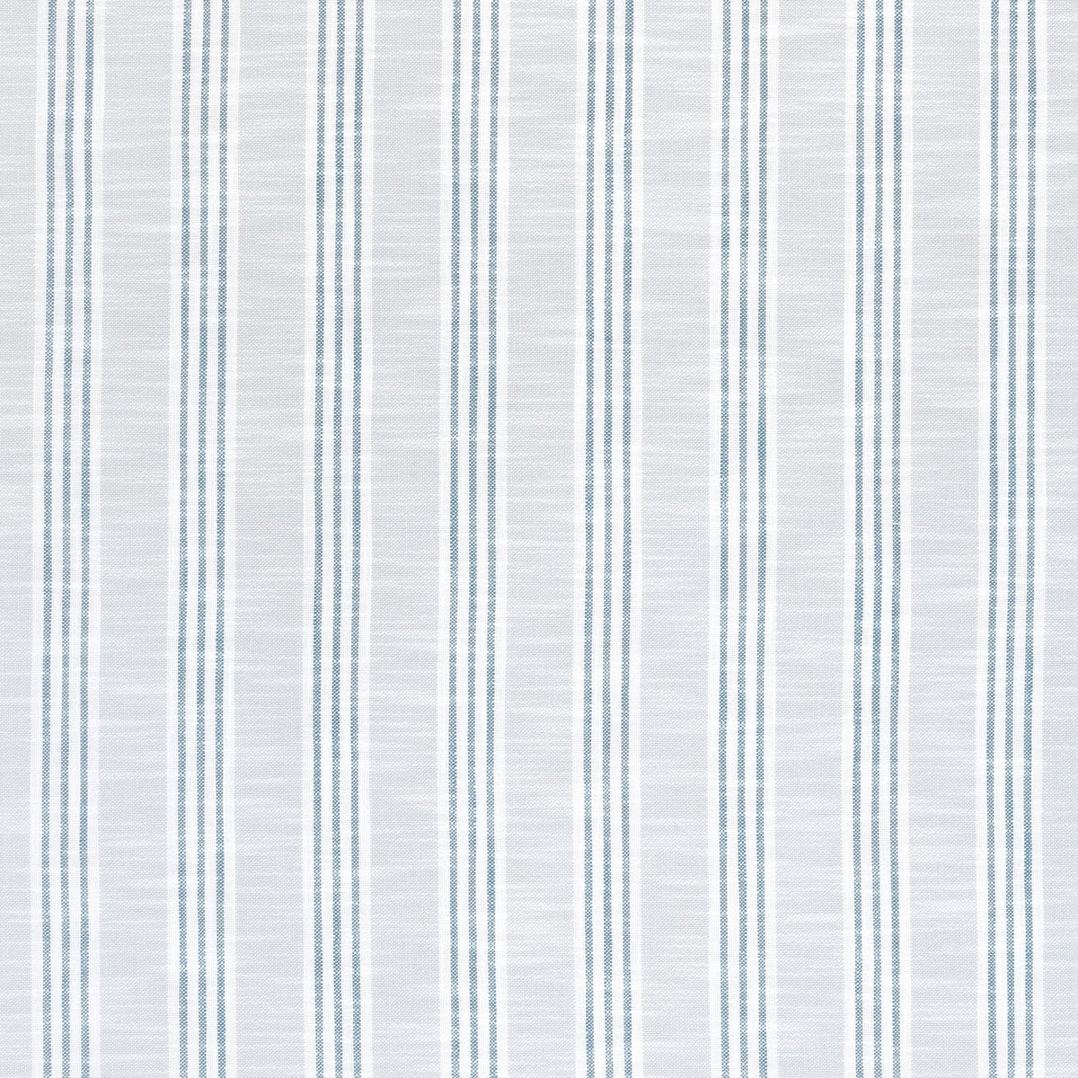 Thibaut Southport Stripe Sterling And Cobalt Fabric