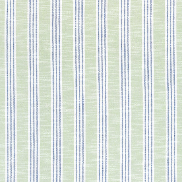Thibaut Southport Stripe Green Apple And Royal Fabric