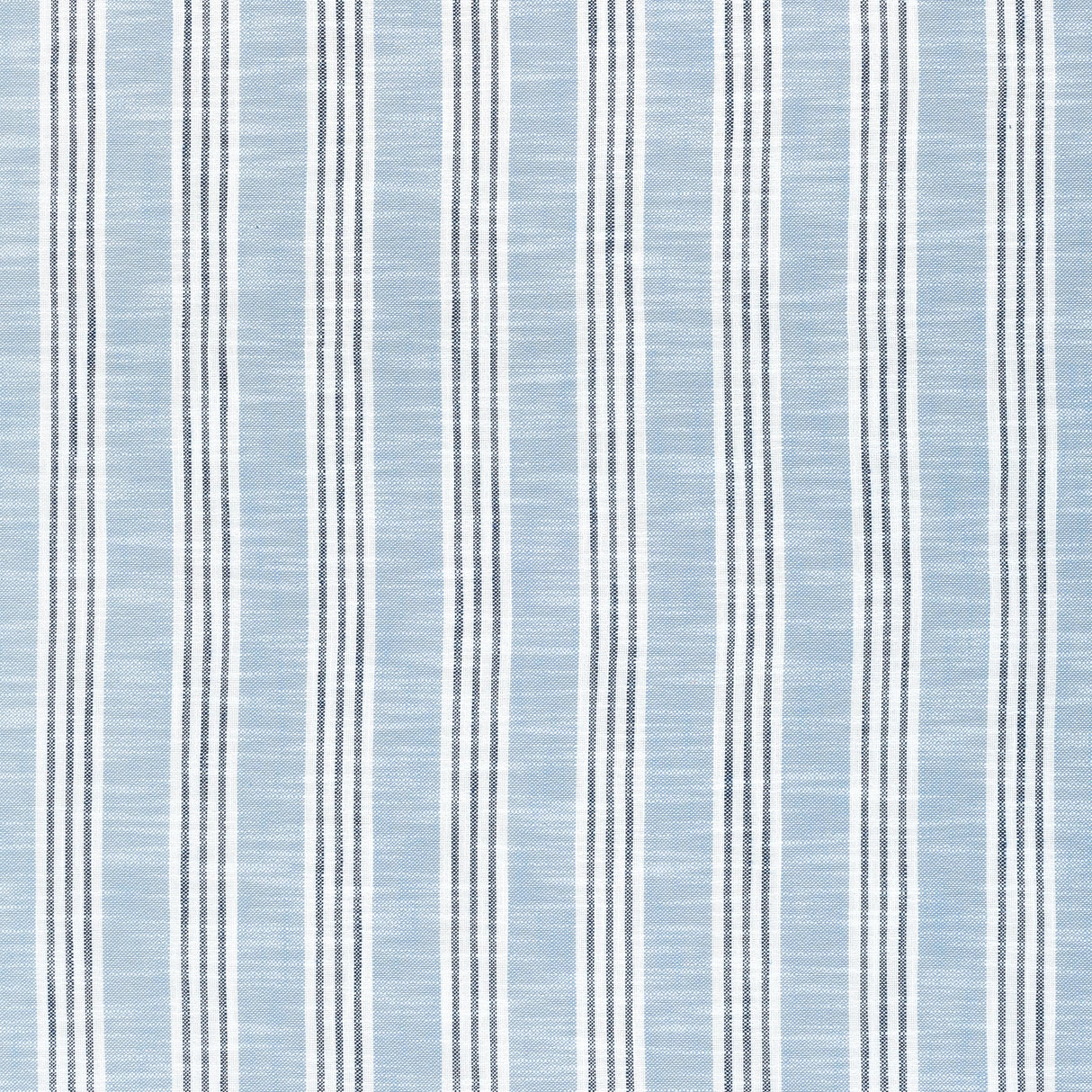 Thibaut Southport Stripe Sky Blue And Navy Fabric