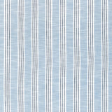 Thibaut Southport Stripe Sky Blue And Navy Fabric