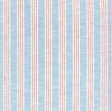 Thibaut Southport Stripe Sky And Red Fabric