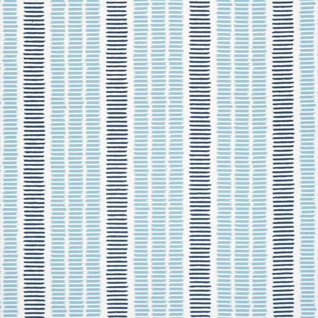 Thibaut Topsail Stripe Sky And Marine Fabric
