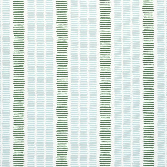 Thibaut Topsail Stripe Seafoam And Kelly Green Fabric