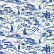 Thibaut Landmark Marine And Apple Green Fabric