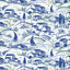 Thibaut Landmark Marine And Apple Green Fabric
