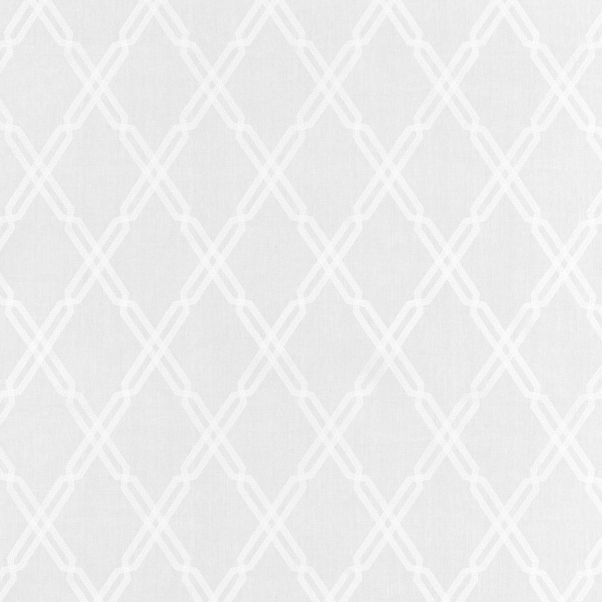 Thibaut Fusion Trellis Embroidery White Fabric