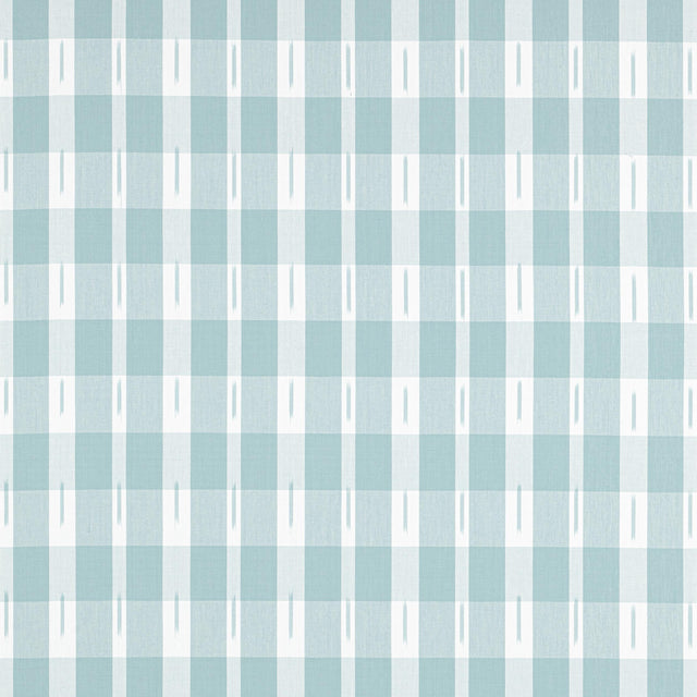 Thibaut Ellastone Check Seaglass Fabric