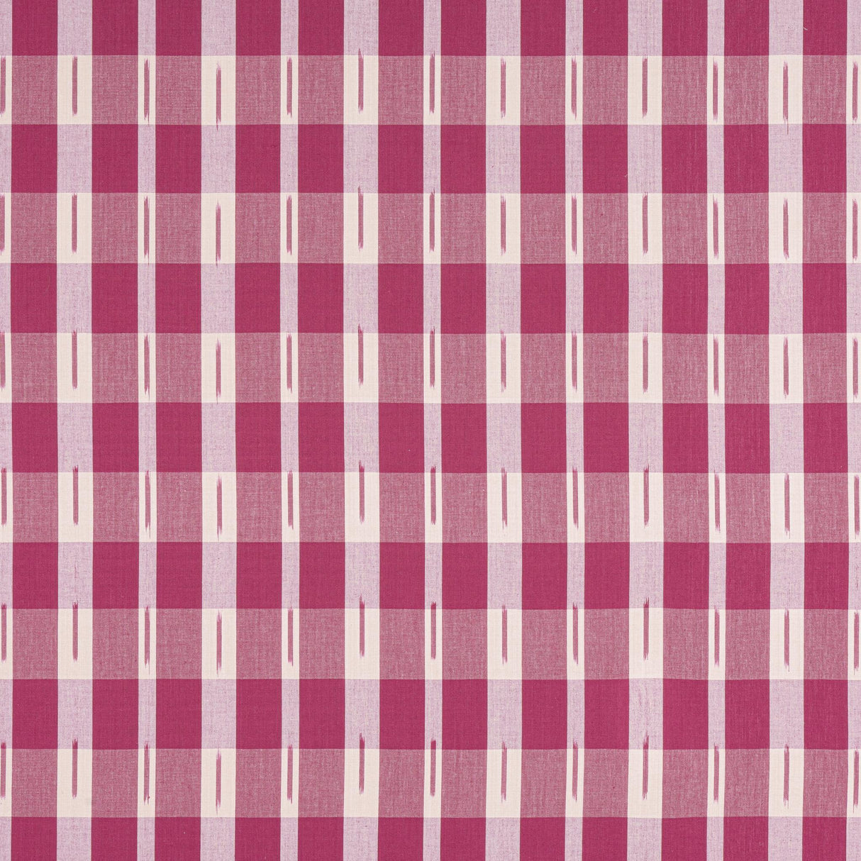 Thibaut ELLASTONE CHECK Raspberry Fabric