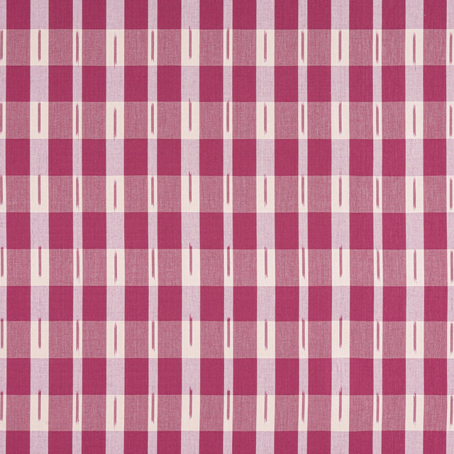 Thibaut ELLASTONE CHECK Raspberry Fabric
