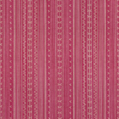 Thibaut CHARTER STRIPE EMBROIDERY Raspberry Fabric
