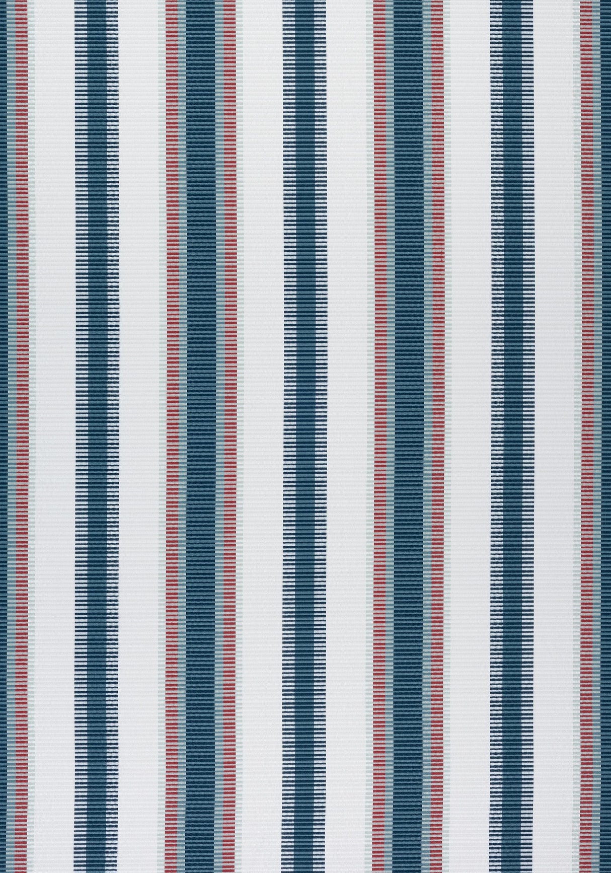 Thibaut SAMBA STRIPE Teal and Cranberry Fabric