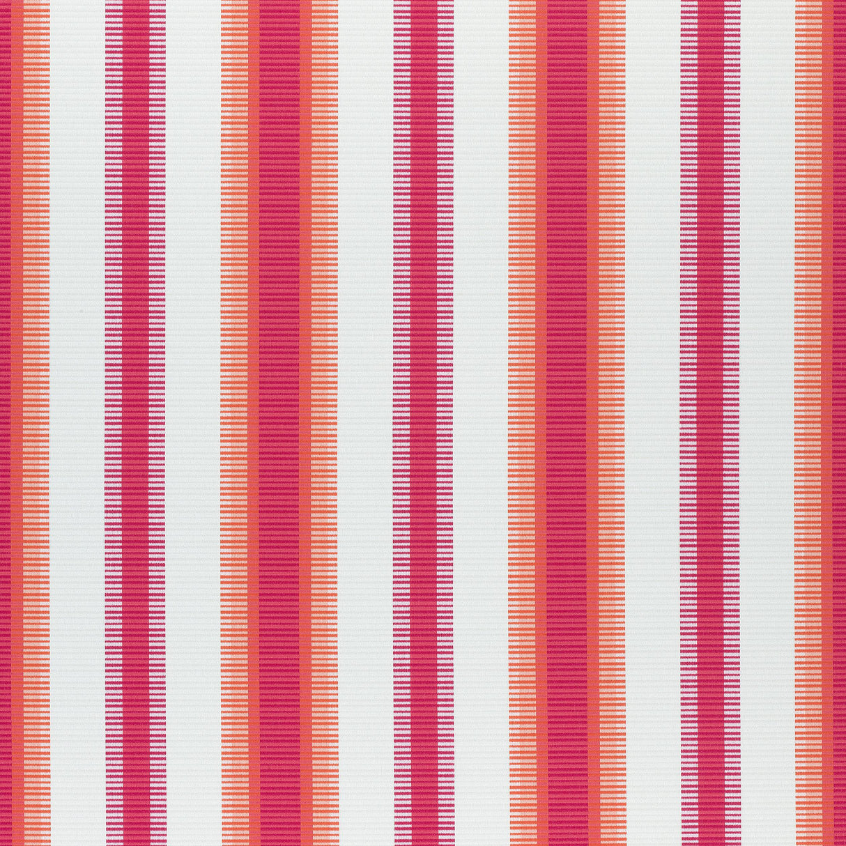 Thibaut Samba Stripe Magenta And Coral Fabric