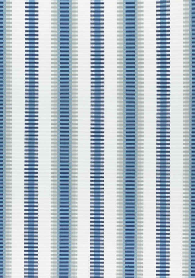 Thibaut SAMBA STRIPE Navy and Nickel Fabric