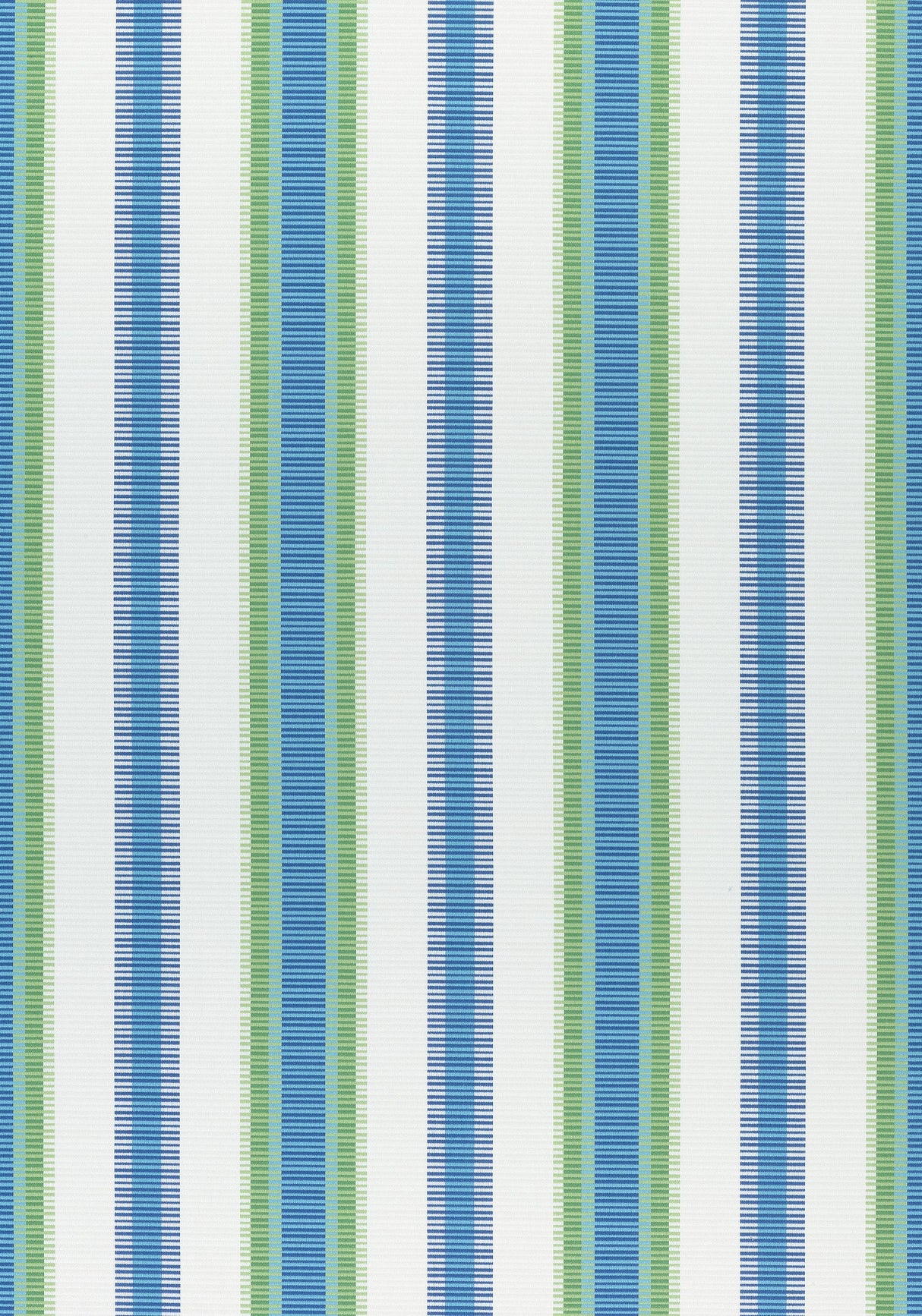 Thibaut SAMBA STRIPE Royal Blue and Green Fabric