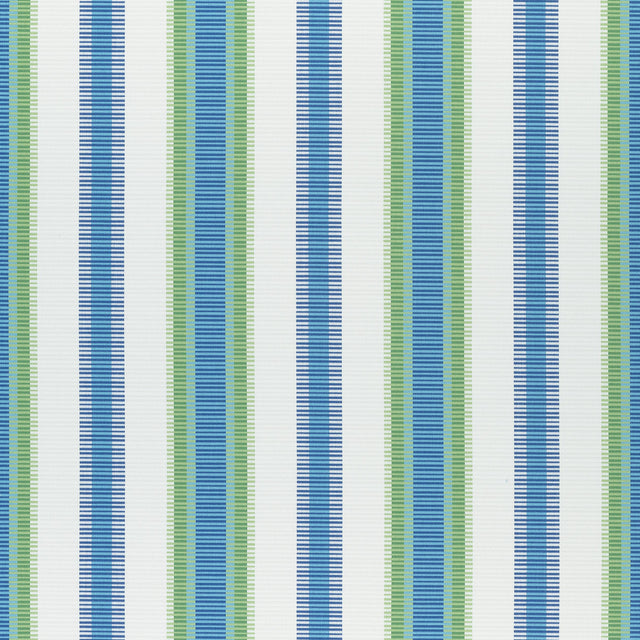 Thibaut Samba Stripe Royal Blue And Green Fabric