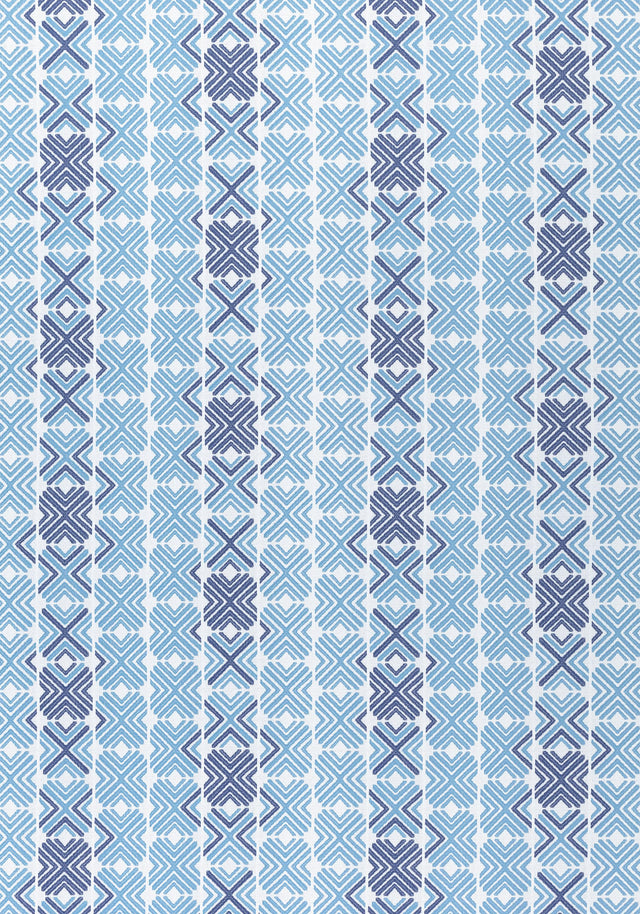 Thibaut JINX Sky and Royal Blue Fabric