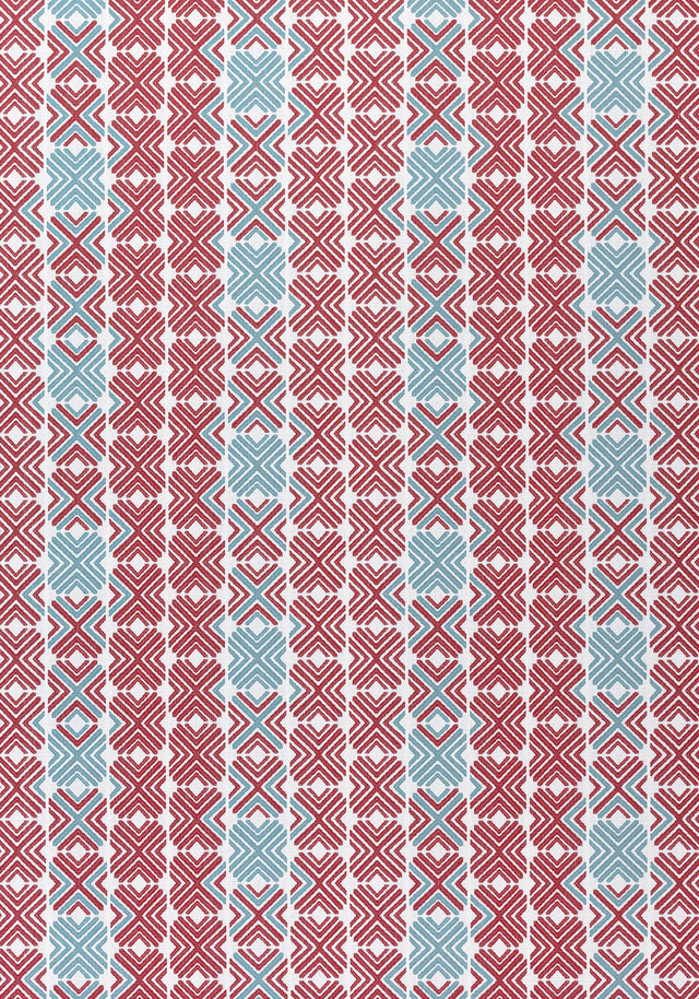 Thibaut JINX Pool and Cranberry Fabric