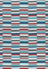 Thibaut CARNIVALE Teal and Cranberry Fabric