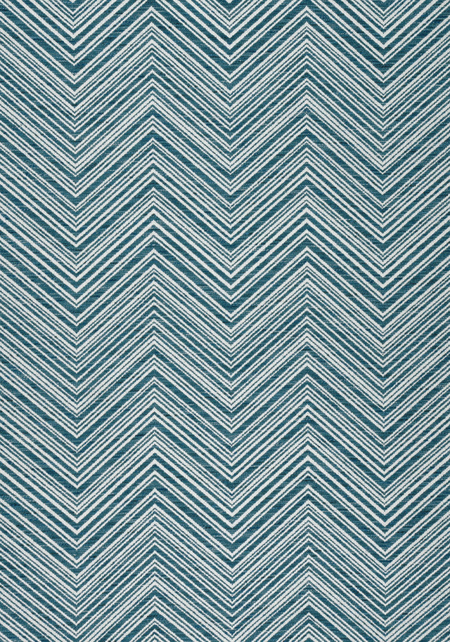 Thibaut MONTI CHEVRON Indigo Fabric