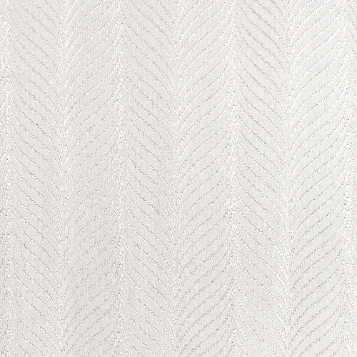 Thibaut Clayton Herringbone Embroidery Ivory Fabric