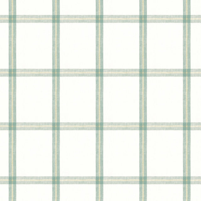 Thibaut HUNTINGTON PLAID Seaglass Fabric