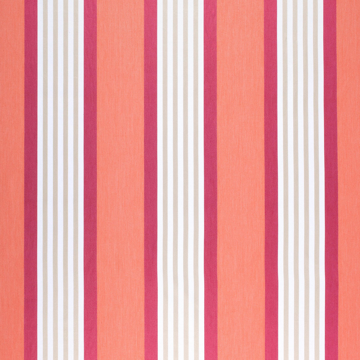 Thibaut Emerson Stripe Coral And Pink Fabric