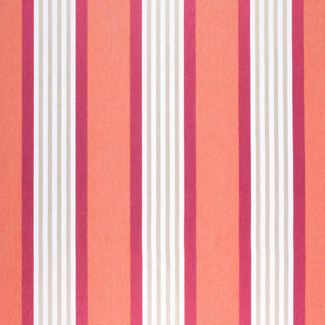 Thibaut Emerson Stripe Coral And Pink Fabric
