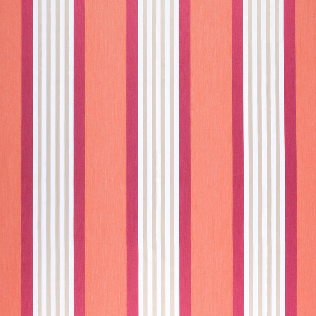 Thibaut Emerson Stripe Coral And Pink Fabric