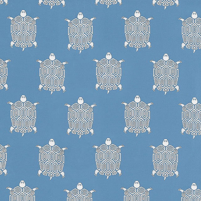 Thibaut Turtle Bay Island Blue Fabric