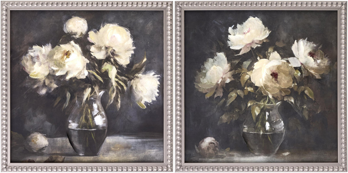 Surya Flores FLOR-001 18"H x 18"W x 1"D, 18"H x 18"W x 1"D Wall Art Piece