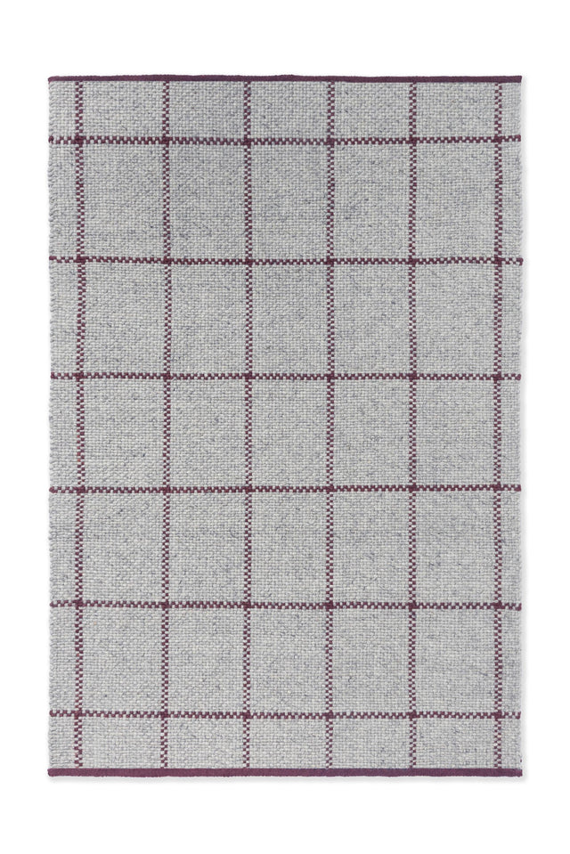 Brink & Campman Craft Matter Check Ash/Stone Red 5'3 x 7'6 Rug
