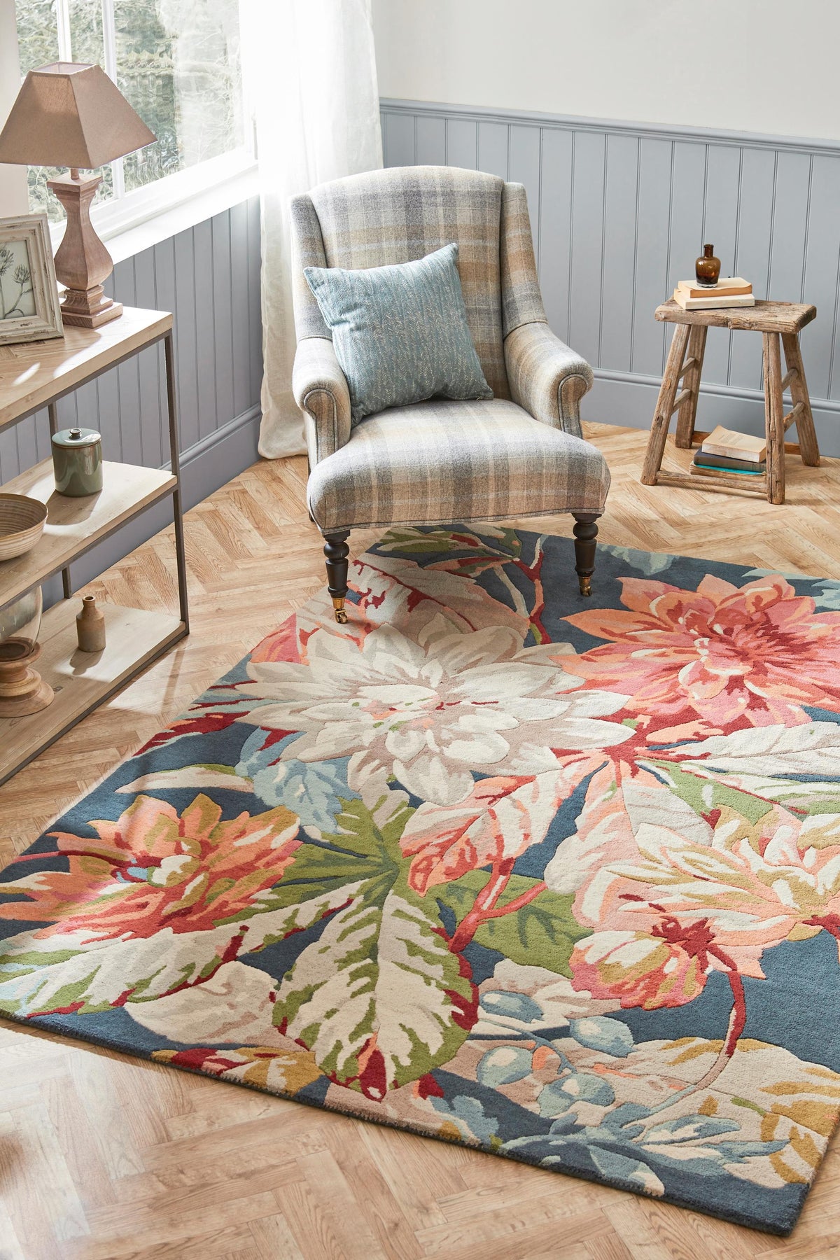 Brink & Campman Dahlia & Rosehip SAN Dahlia&Rosehip-Teal 8'2 x 11'6 Rug
