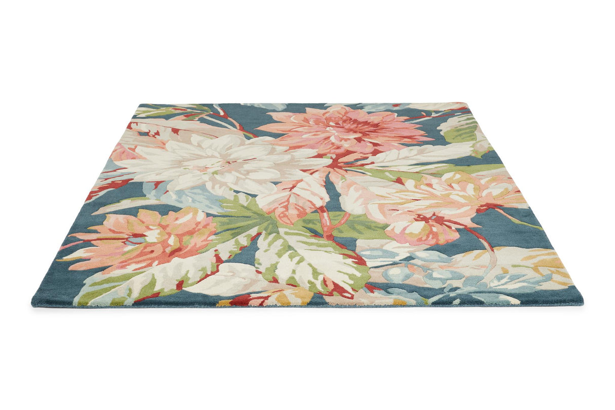 Brink & Campman Dahlia & Rosehip SAN Dahlia&Rosehip-Teal 6'7 x 9'2 Rug