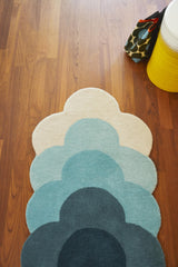 Brink & Campman Optical Flower OR  Teal 0' x 7'6 Rug
