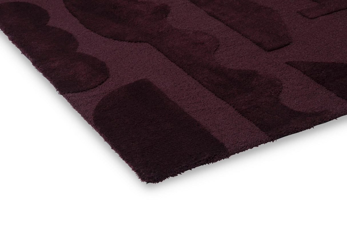 Brink & Campman Mural Modest | Bold Mural Modest Burgundy 6'7 x 9'2 Rug