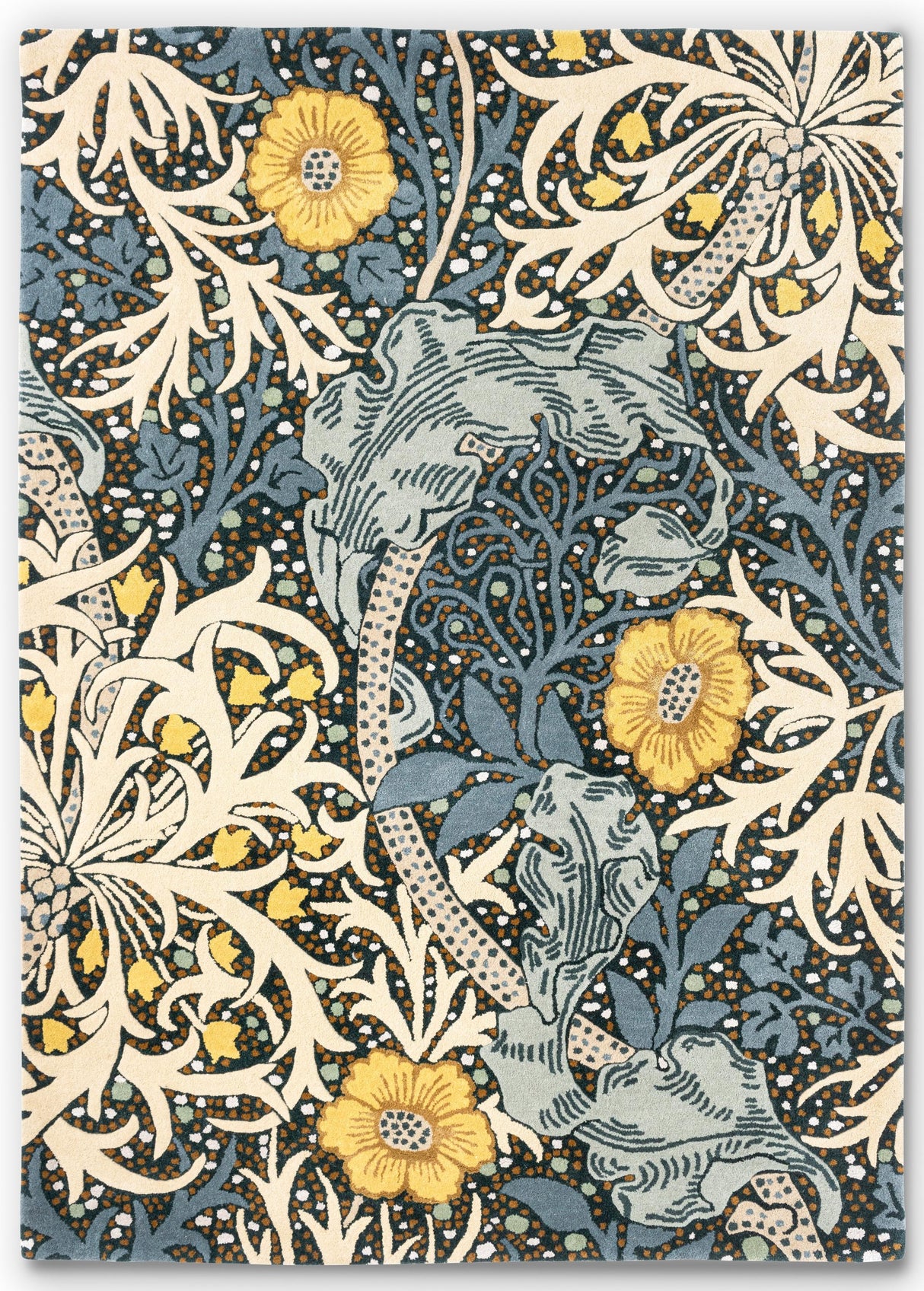 Brink & Campman Seaweed MOR  teal 4'7 x 6'7 Rug