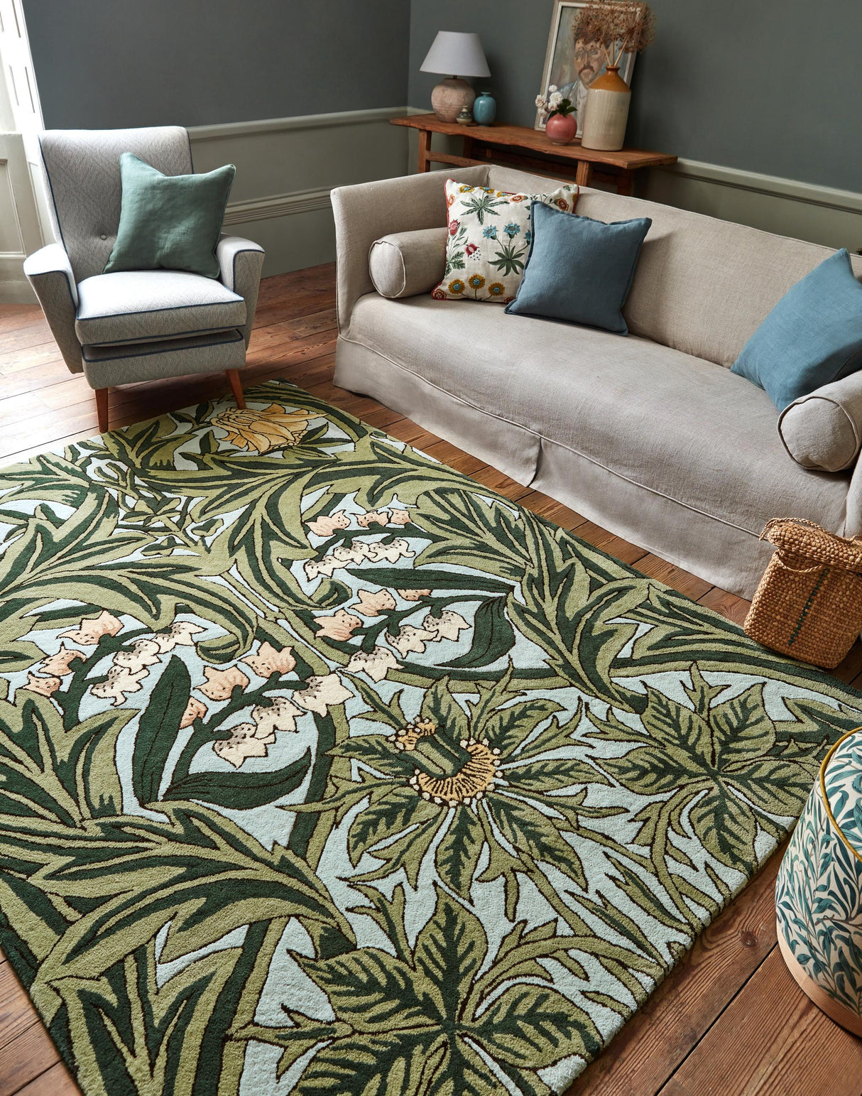 Brink & Campman Bluebell MOREW  Leafy Arbour Green 8'2 x 11'6 Rug