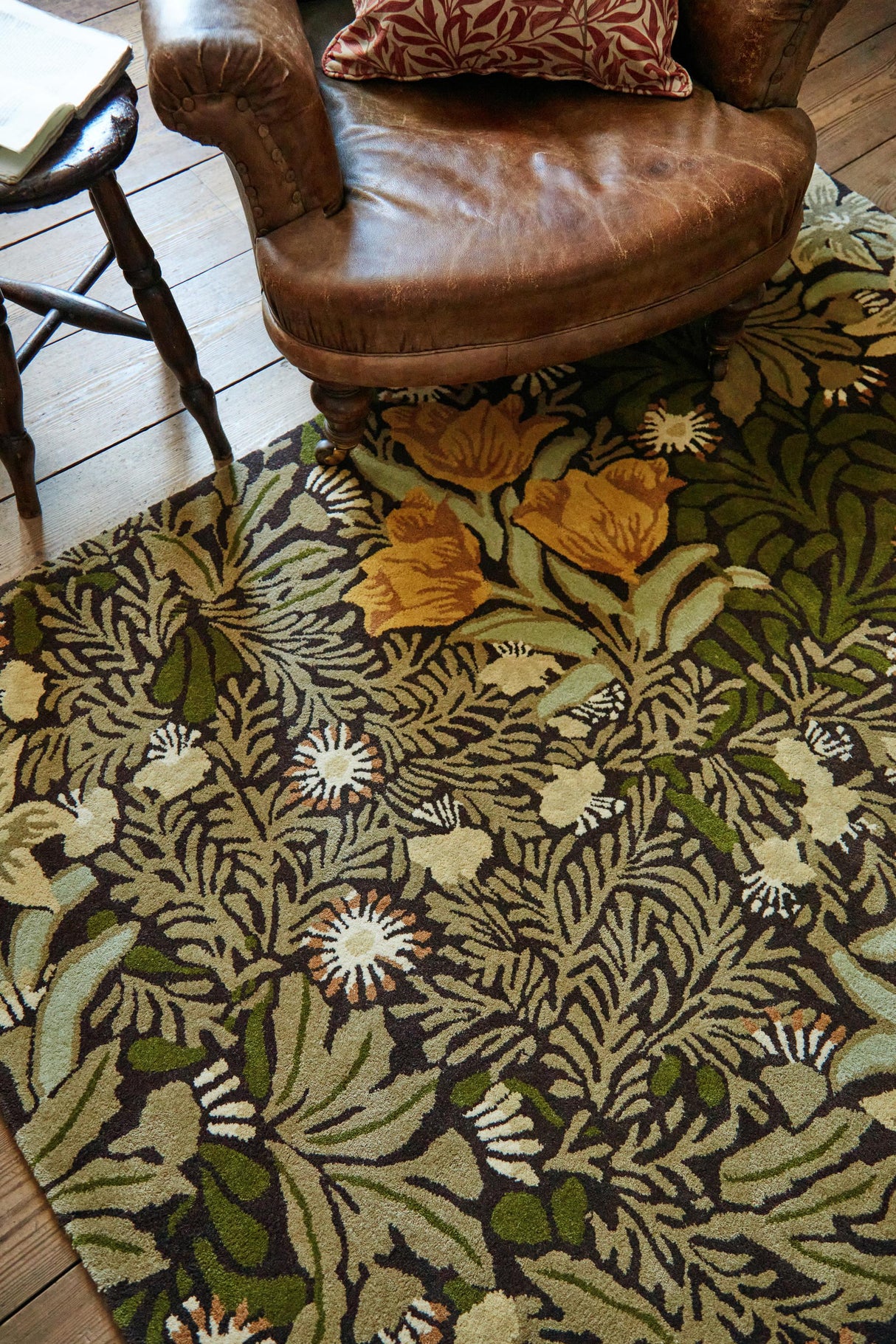 Brink & Campman Bower MOREW  Twining Vine Green 4'7 x 6'7 Rug