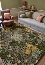 Brink & Campman Bower MOREW  Twining Vine Green 5'7 x 7'10 Rug