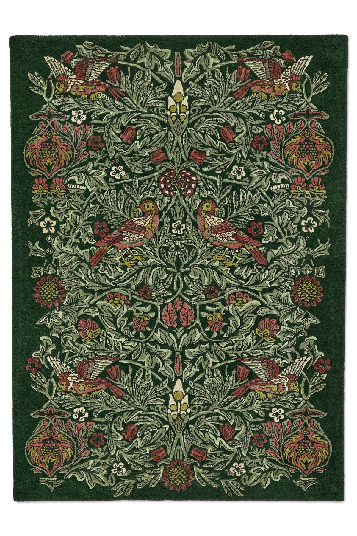 Brink & Campman Bird MOREW  Tump Green 5'7 x 7'10 Rug