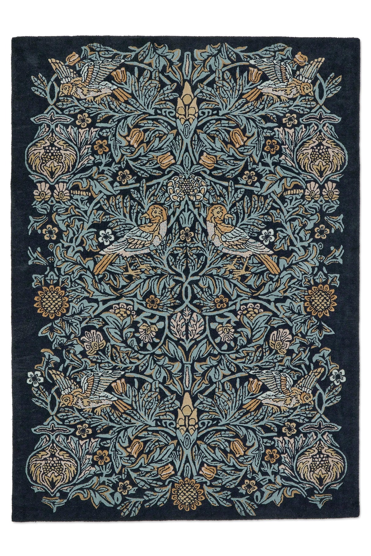 Brink & Campman Bird MOREW  Webb's Blue 6'7 x 9'2 Rug