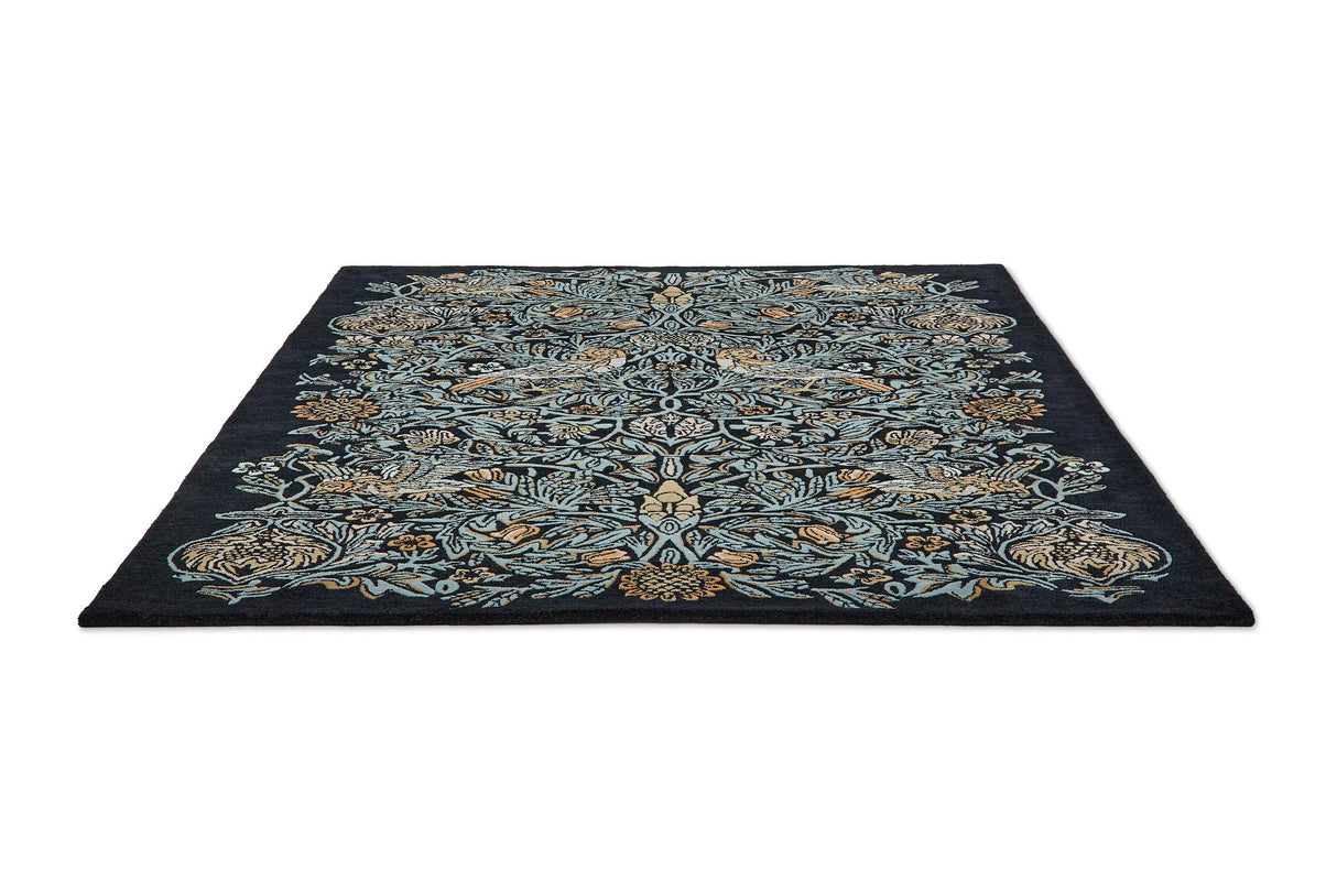 Brink & Campman Bird MOREW  Webb's Blue 6'7 x 9'2 Rug