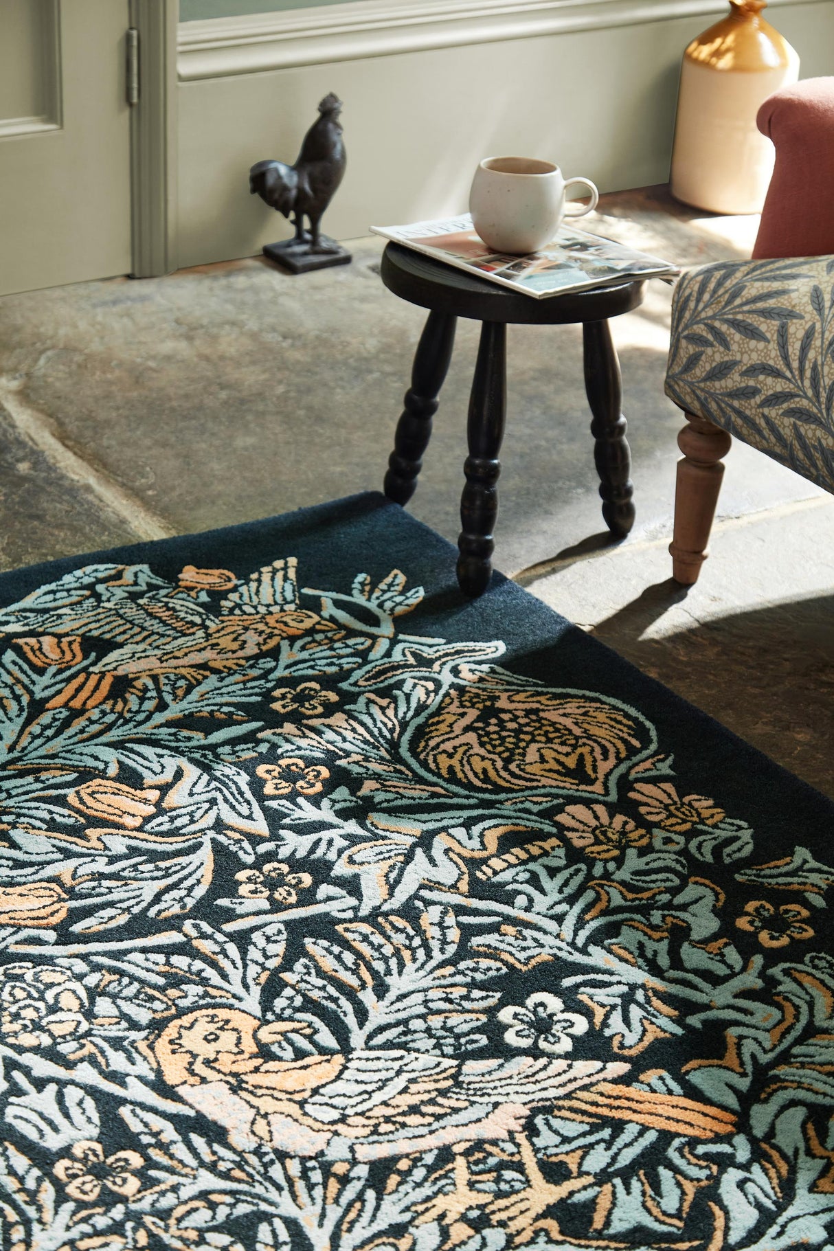 Brink & Campman Bird MOREW  Webb's Blue 8'2 x 11'6 Rug