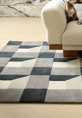 Brink & Campman Blocks HAR  Slate 4'7 x 6'7 Rug