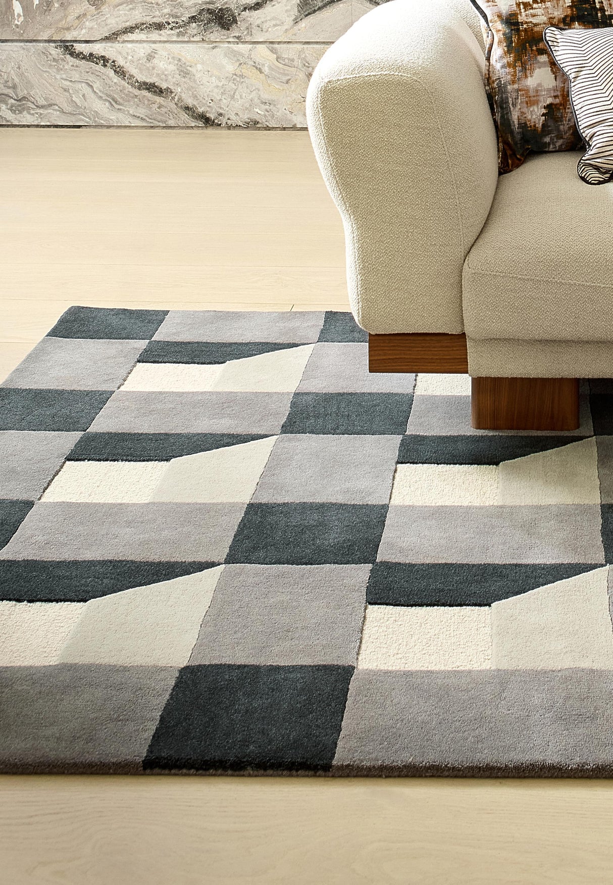 Brink & Campman Blocks HAR  Slate 5'7 x 7'10 Rug
