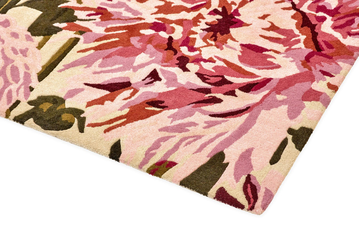 Brink & Campman Dahlia HAR -Fuchsia/Palm 4'7 x 6'7 Rug