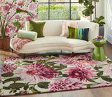 Brink & Campman Dahlia HAR -Fuchsia/Palm 4'7 x 6'7 Rug