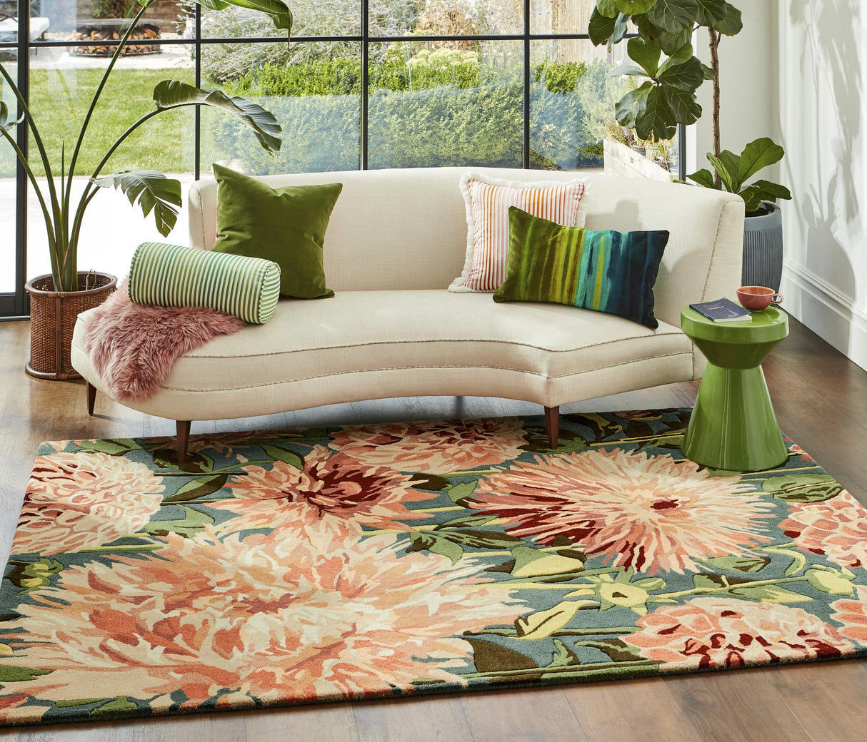 Brink & Campman Dahlia HAR -Coral/Wilderness 4'7 x 6'7 Rug