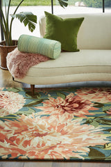 Brink & Campman Dahlia HAR -Coral/Wilderness 6'7 x 9'2 Rug