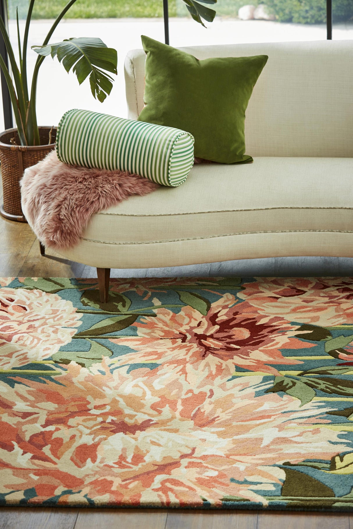 Brink & Campman Dahlia HAR -Coral/Wilderness 5'7 x 7'10 Rug
